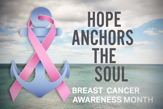 针对天空的乳腺癌宣传信息