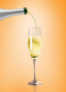 香槟浇对橙色的小插曲