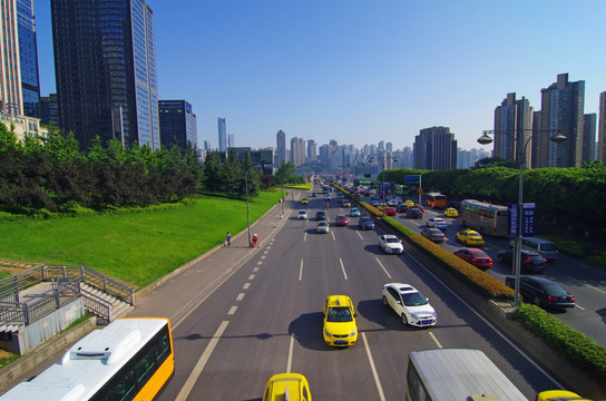 道路城市风景