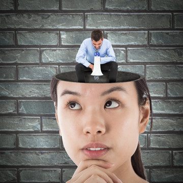 女人思考的復合形象