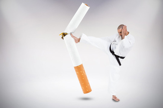 男人練武術(shù)的復(fù)合形象
