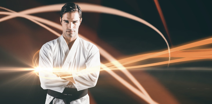 男人練武術(shù)的復(fù)合形象