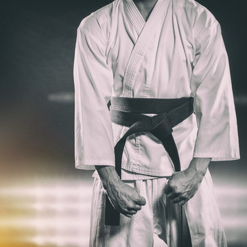 男人練武術(shù)的復(fù)合形象