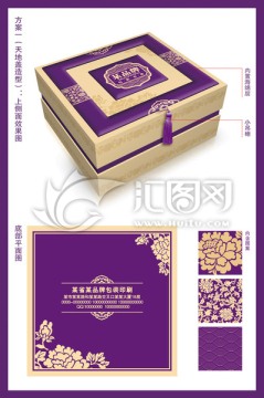 精品禮盒包裝平面圖