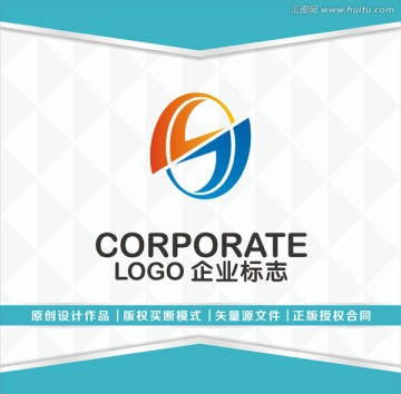 SJ字母logo设计