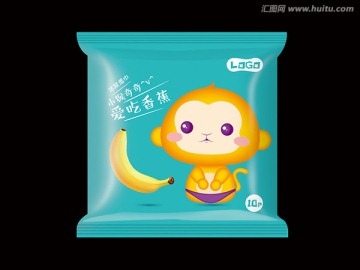 卡通10片方包展開圖 小猴奇奇