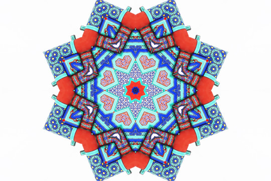 多個(gè)對(duì)稱(chēng)圖 仿古色