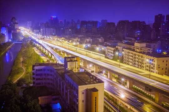 德胜高架路夜景