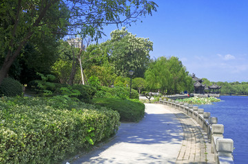 水邊園林道路