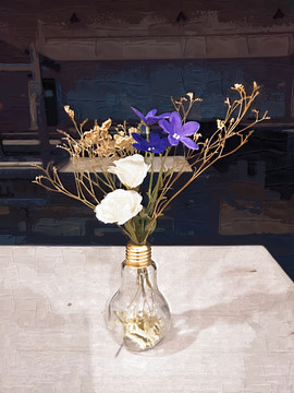 油畫 創(chuàng)意插花
