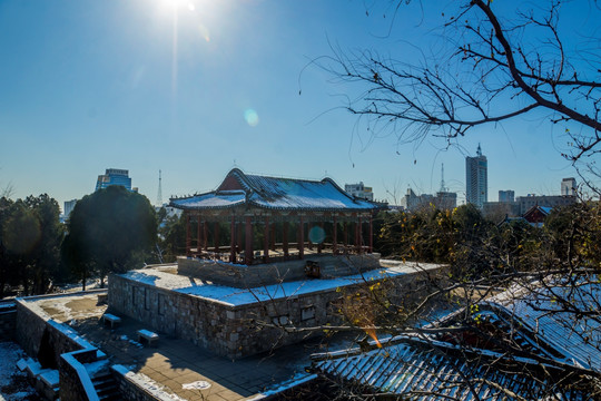 雪后的岱庙风光