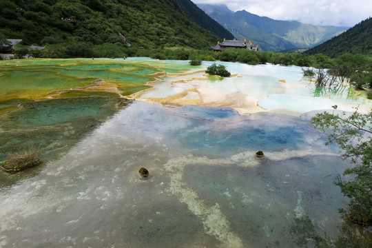 黄龙五彩池 黄龙风景区