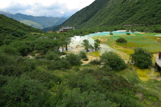 黄龙五彩池 黄龙风景区