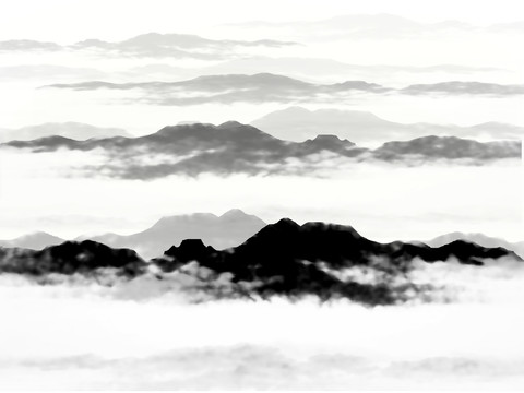 水墨群山 合層