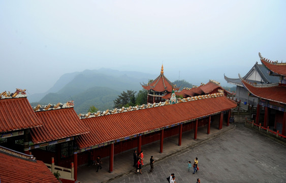 寺庙建筑 蜀南竹海龙