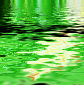 绿色水波纹