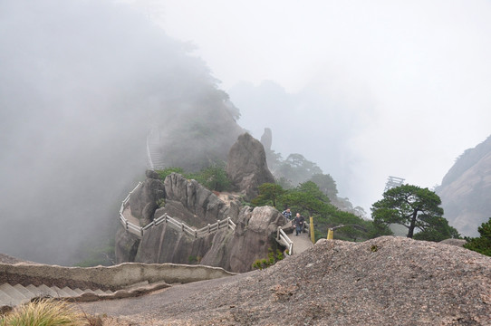 仙境黄山 空中楼梯