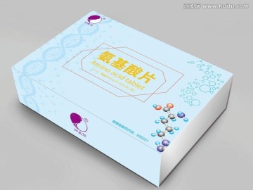 氨基酸片外盒和瓶貼展示圖