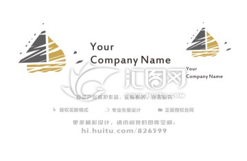 帆船图案logo设计 商标设计