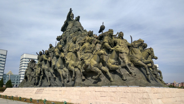 成吉思汗军队雕塑