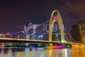 广州夜景 珠江夜景 猎德大桥