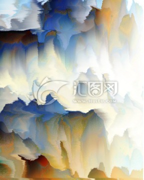 抽象水墨山水 蒼山如海 合層