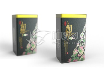 湄潭茶鐵罐設(shè)計(jì)展開文件黑