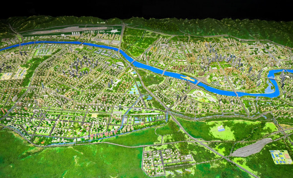 兰州安宁西固区沙盘模型