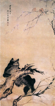 袁江 貓雀圖