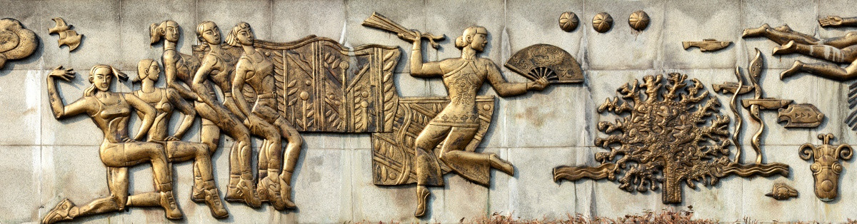 体育运动铜浮雕