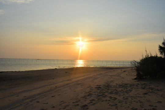 海岛夕阳