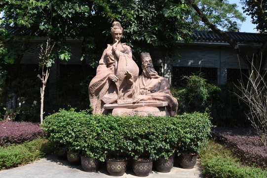 苏东坡雕像 王朝云