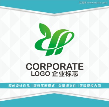 HP字母logo