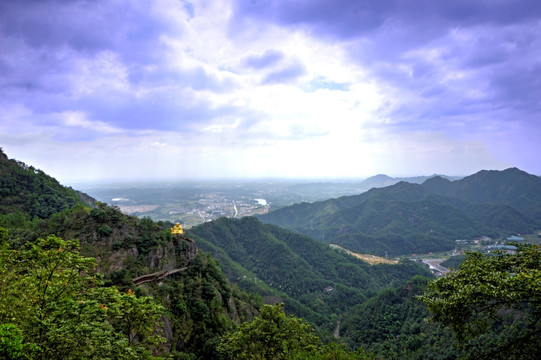 建德大慈岩 双面佛 景区全景