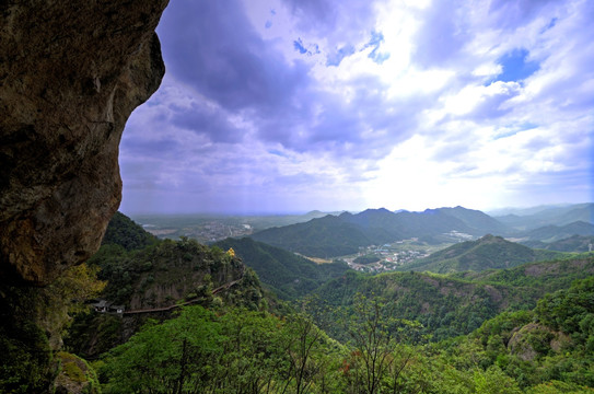 建德大慈岩 山崖 悬崖峭壁