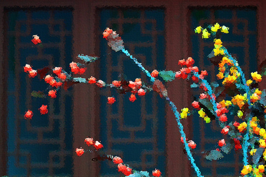 花卉油畫