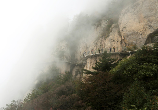 山峦浓雾