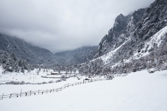 雪中雨崩