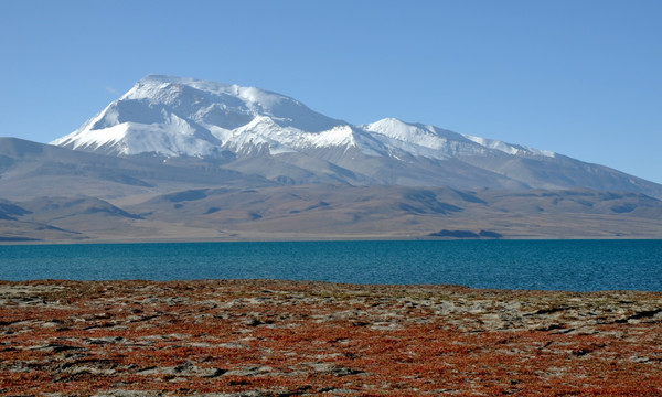 雪山 湖泊