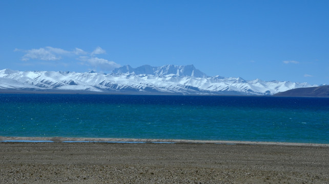 雪山 湖泊