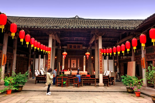 金华琐园村 严氏宗祠 天井