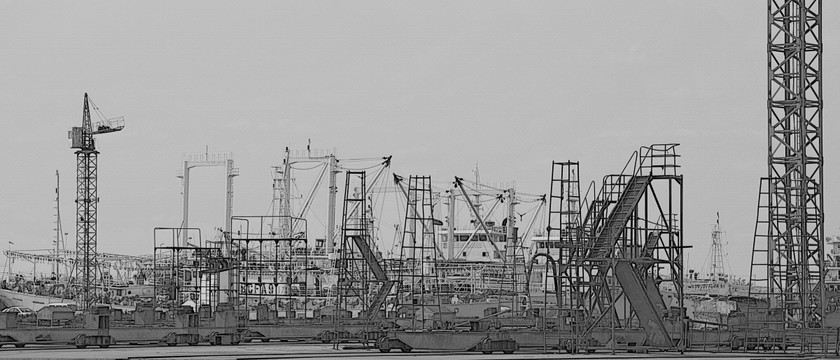 港口 现代工业 背景 设计素材