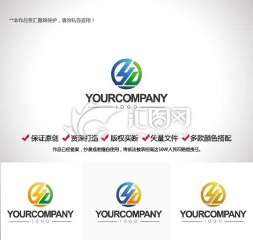 原创设计创意字母YD LOGO