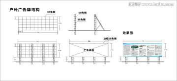 户外大牌结构图