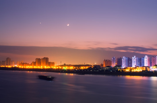 赣江夜景 南昌红谷滩夜景