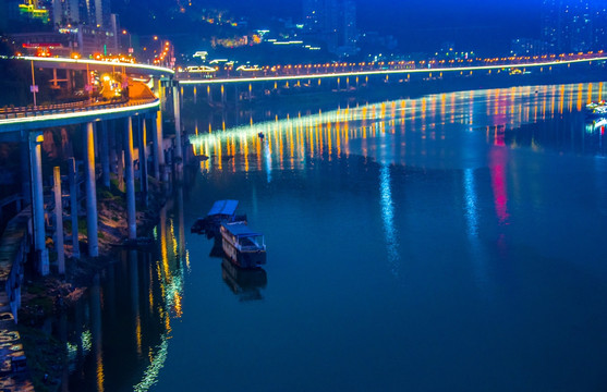 牛角沱 江边夜景