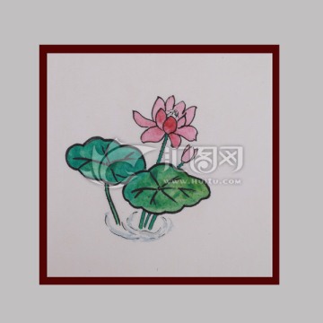 簡筆畫荷花