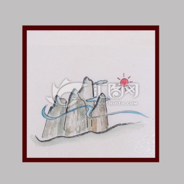 簡(jiǎn)筆畫山水風(fēng)景