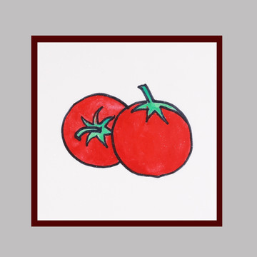 简笔画西红柿