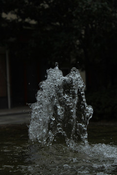 喷泉水花 水 水珠 喷水 晶莹